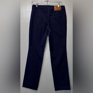 Escada Pants Chino Navy Blue Cotton Blend Straight Leg Women's Sz 36 (US S)